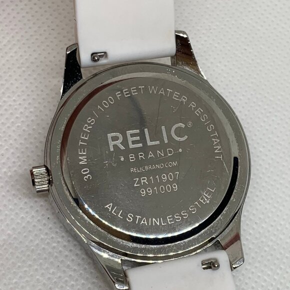 Relic women’s watch 38mm silver tone rhinestones all stainless steel running - Picture 4 of 6